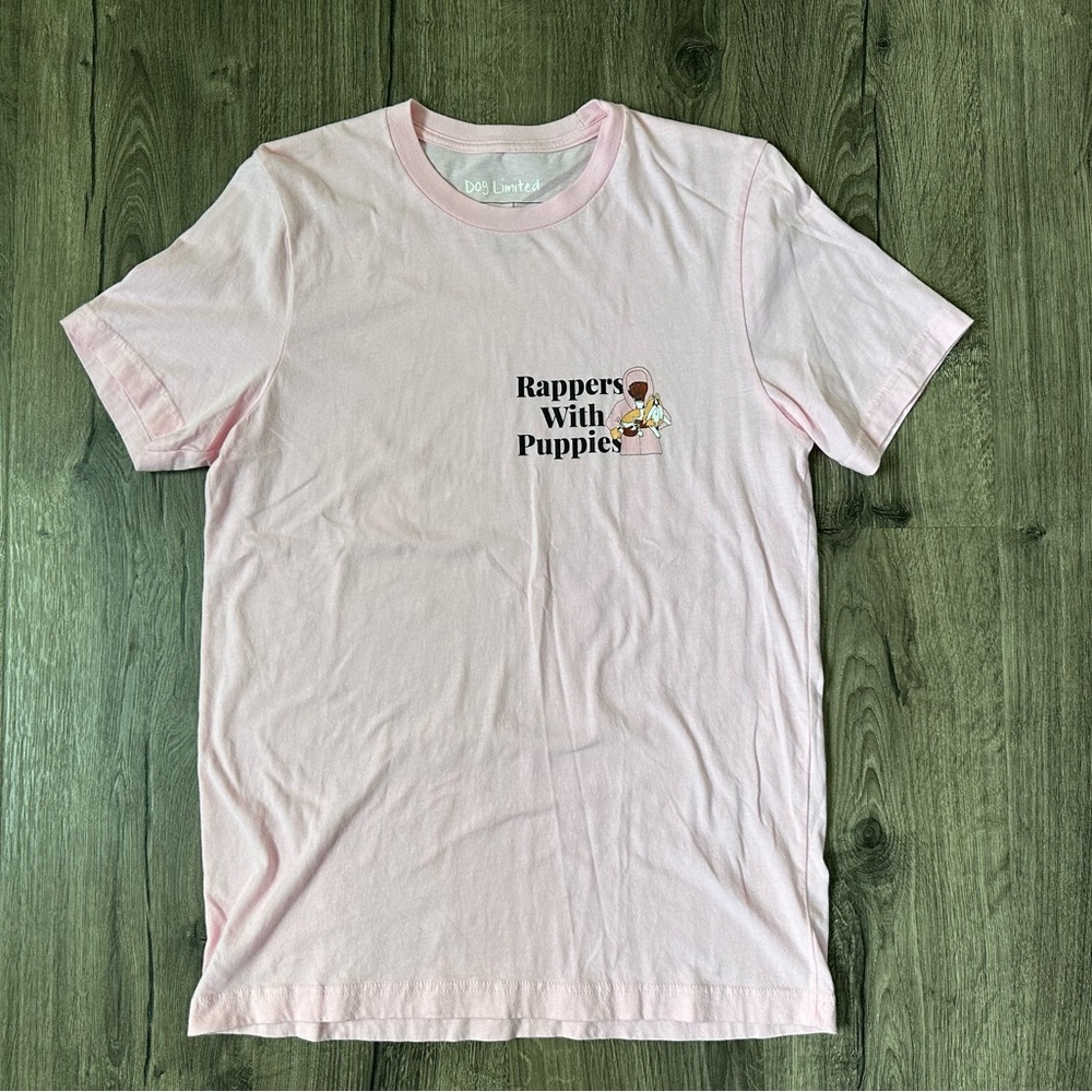 Men’s Rappers With Puppies Pink Tee